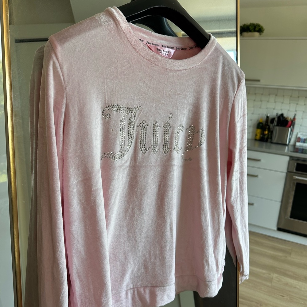 Juicy Couture Light Pink Rhinestone Logo Top